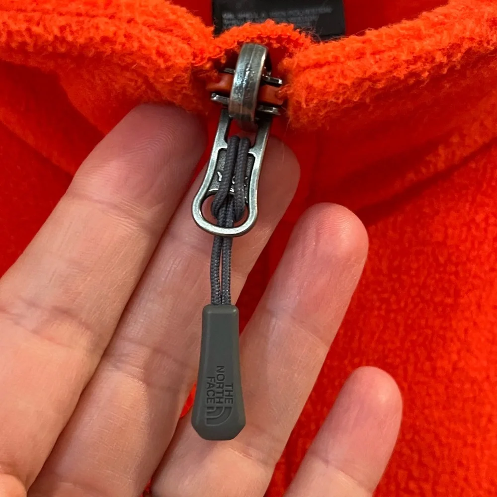 The North Face Men’s Two Tone Microfleece Active Zip Jacket Sz XL Orange Gray
